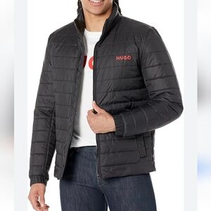 HUGO Men's Black Quilted Jacket, size XXL